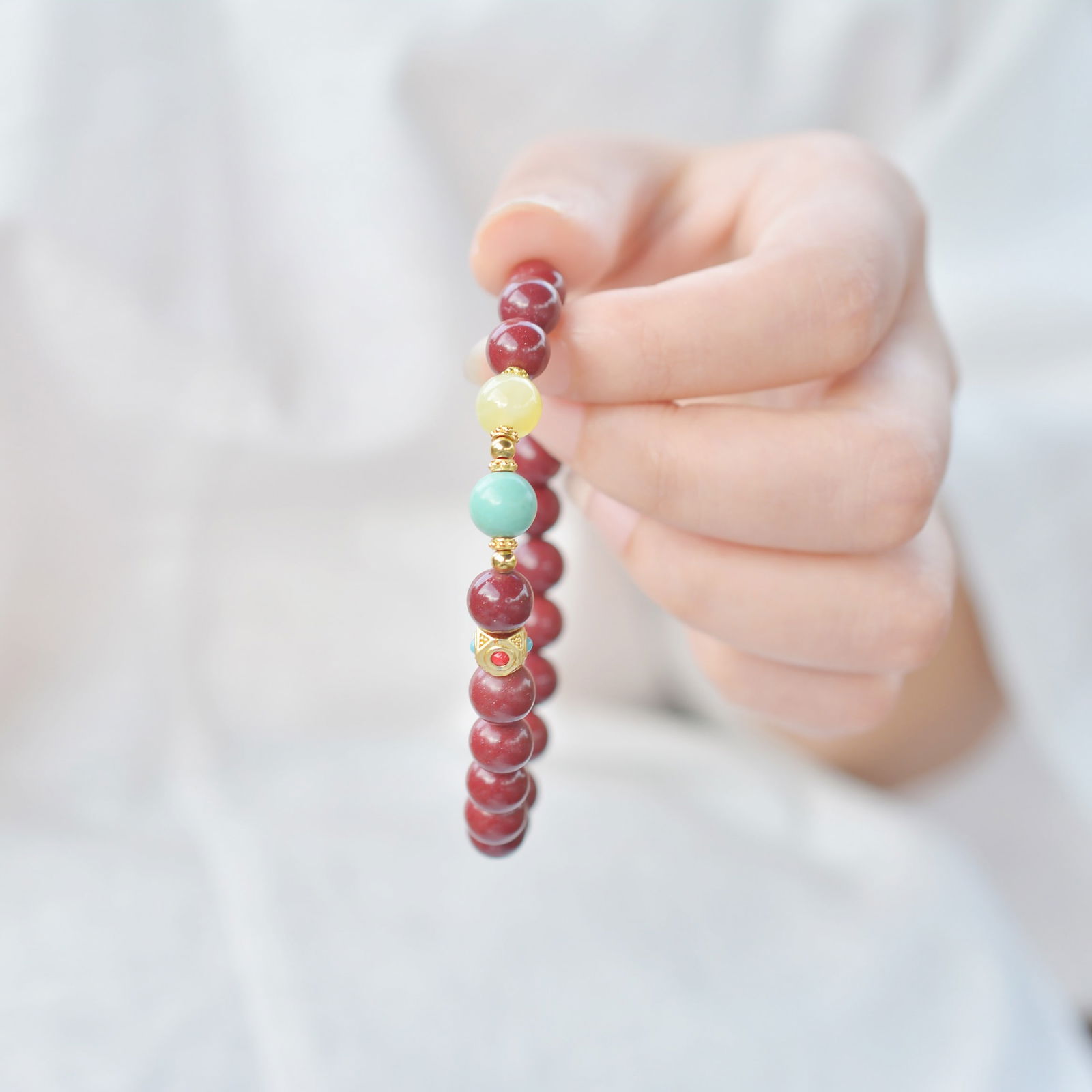 An Exquisite Cinnabar Bracelets - 6