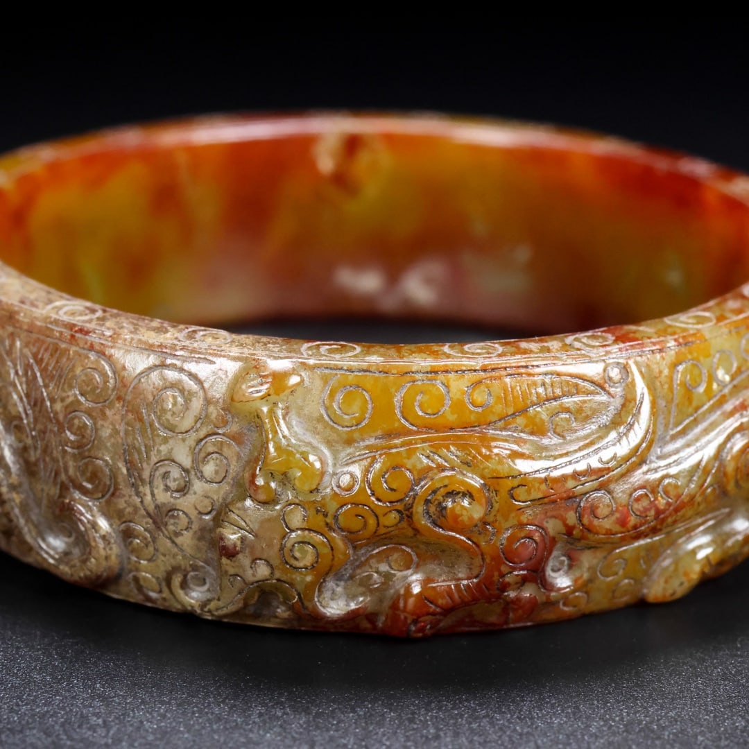 A Rare Hetian Jade Bracelets - 9