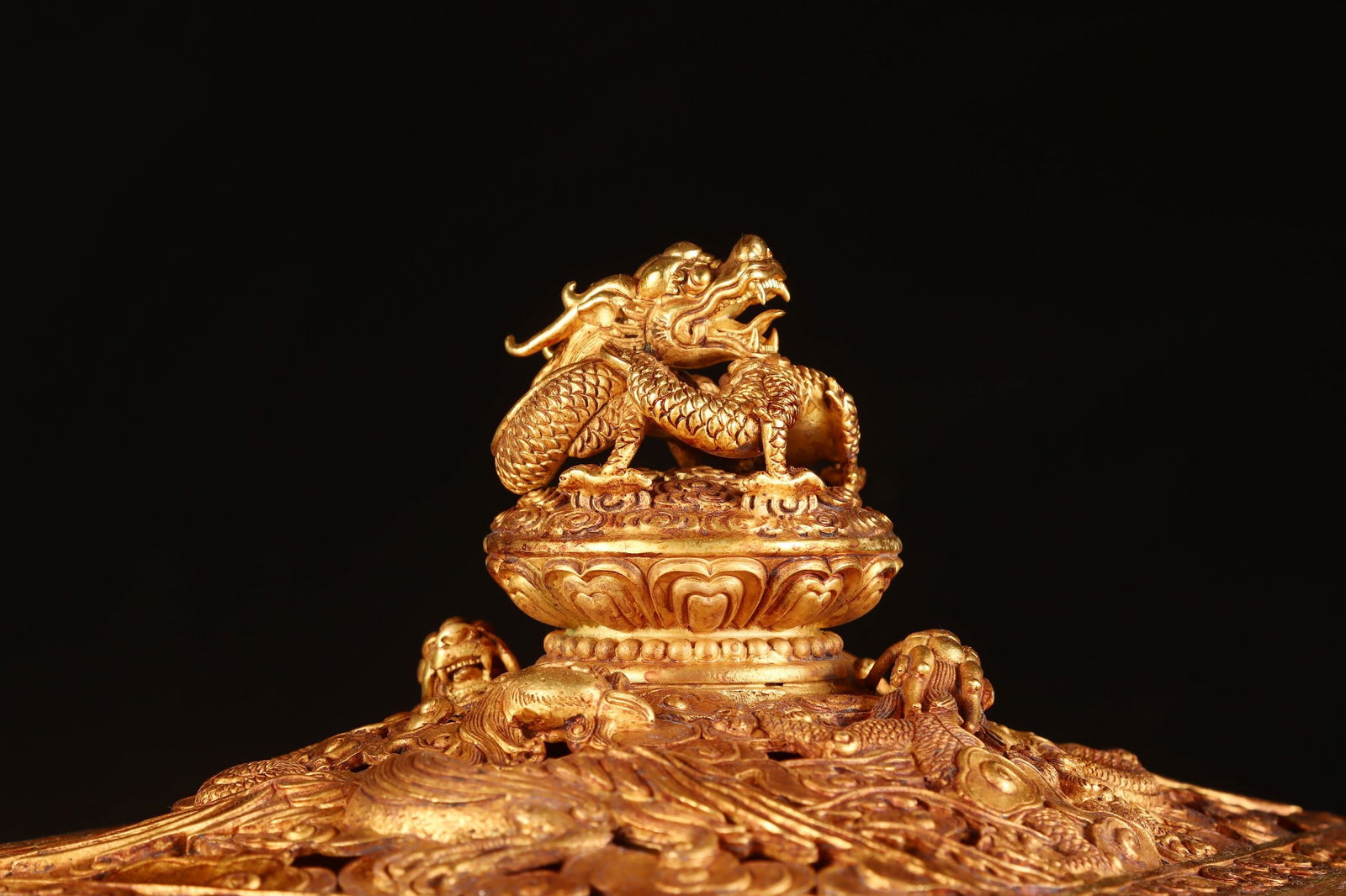 Bronze Gilt Dragon Pattern Censer - 5