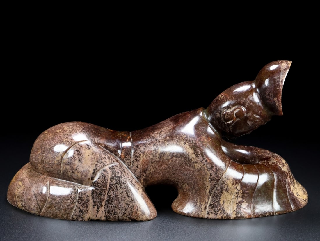 A Exquisite Hotan Jade Human-Shaped Ornament: A Exquisite Hotan Jade Human-Shaped Ornament,Han Dynasty, China 和田玉人形摆件,中国汉代