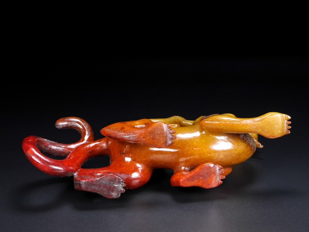 A Rare Hetian Jade Beast - 9