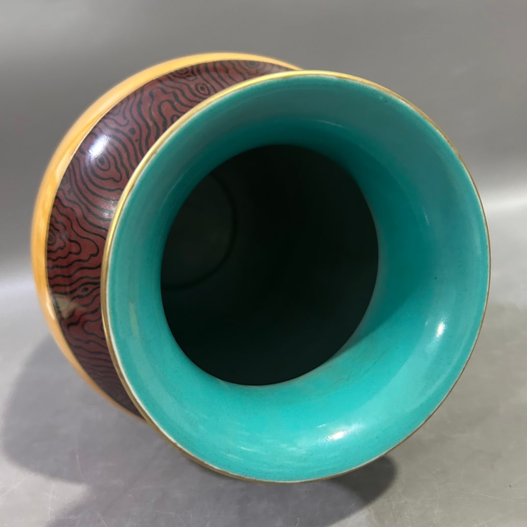 A Exquisite Ink Color Landscape Pattern Vase - 5