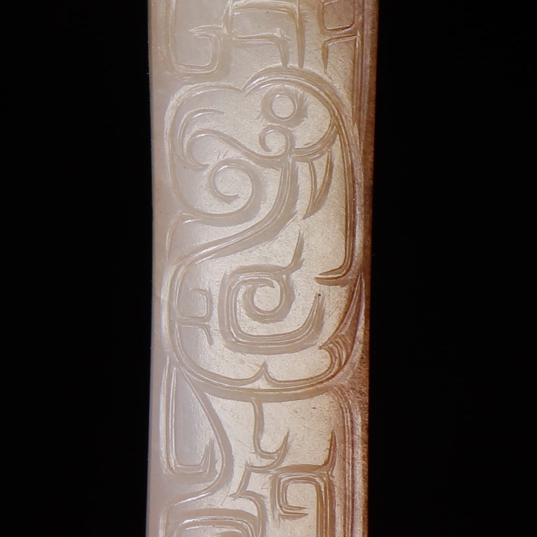 A Exquisite Hetian Jade Phoenix Pattern Handheld Ornament - 2