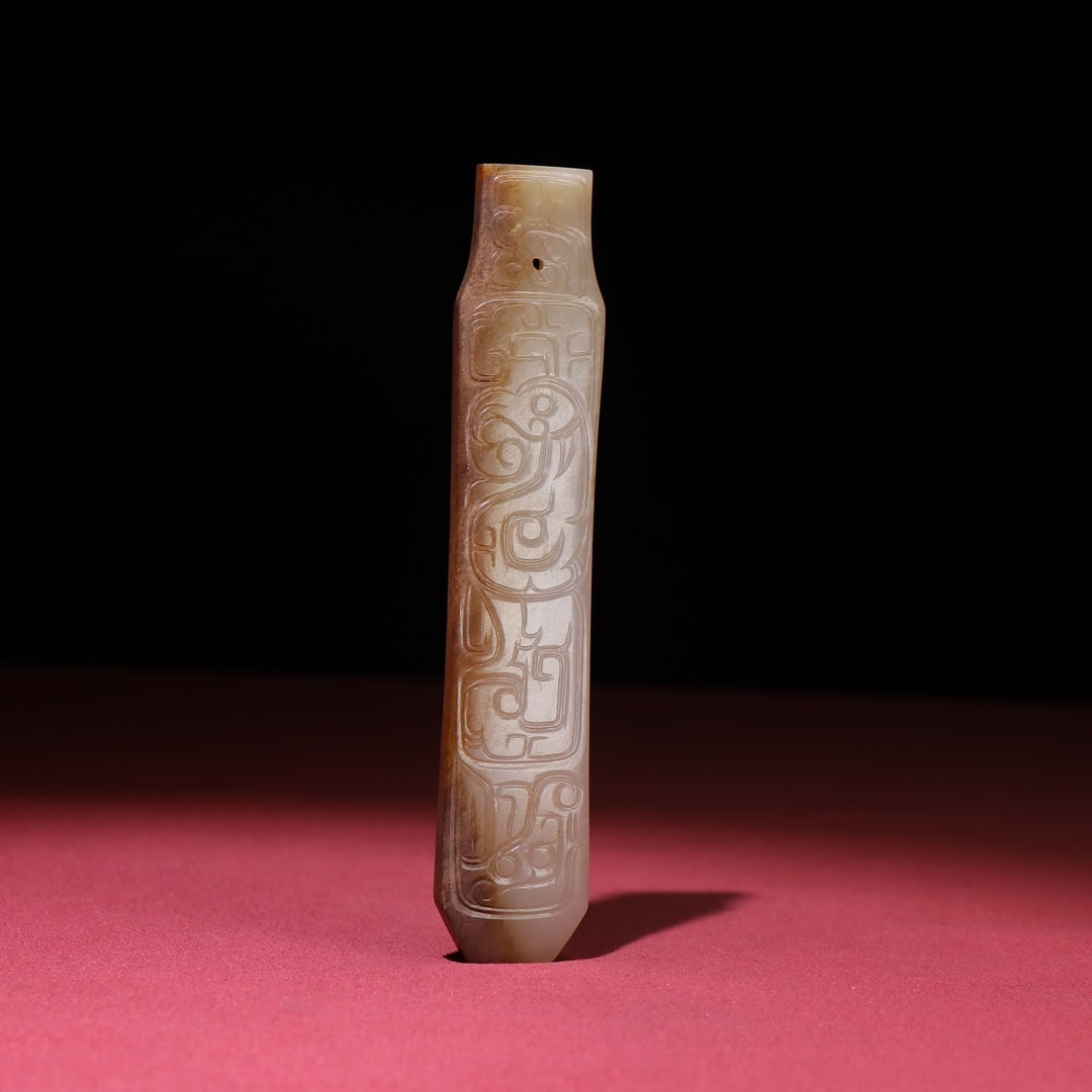 A Exquisite Hetian Jade Phoenix Pattern Handheld Ornament - 5