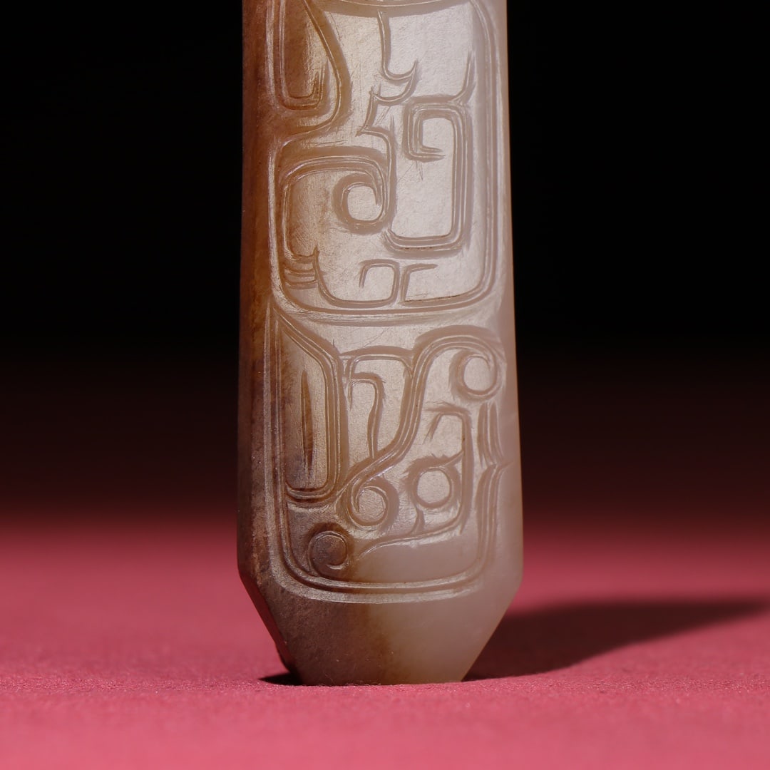 A Exquisite Hetian Jade Phoenix Pattern Handheld Ornament - 6