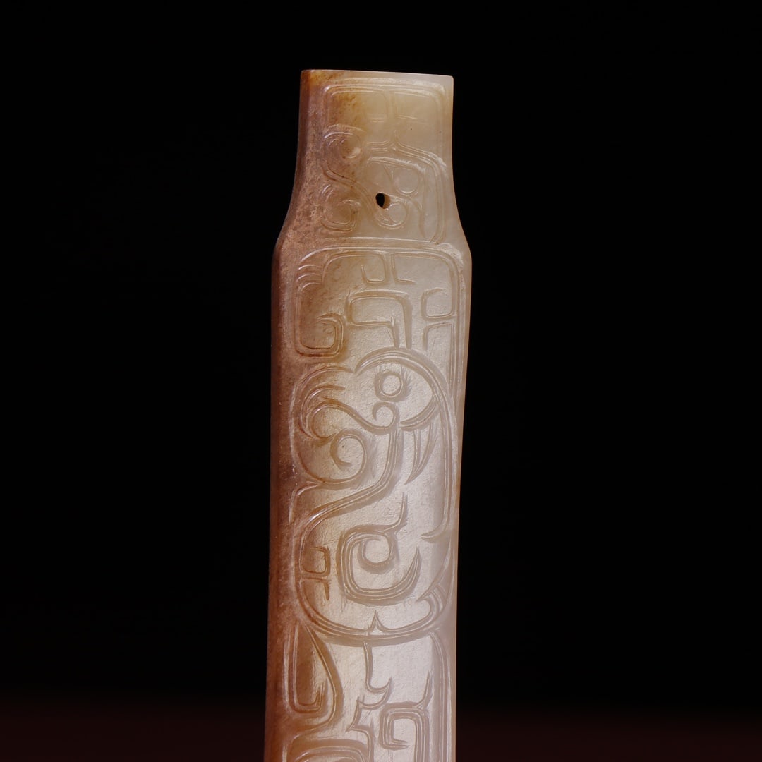 A Exquisite Hetian Jade Phoenix Pattern Handheld Ornament - 7