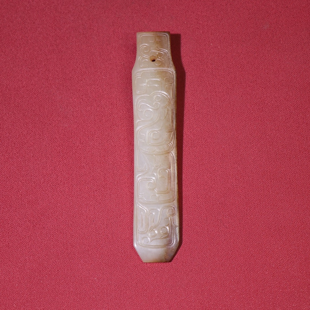 A Exquisite Hetian Jade Phoenix Pattern Handheld Ornament - 9