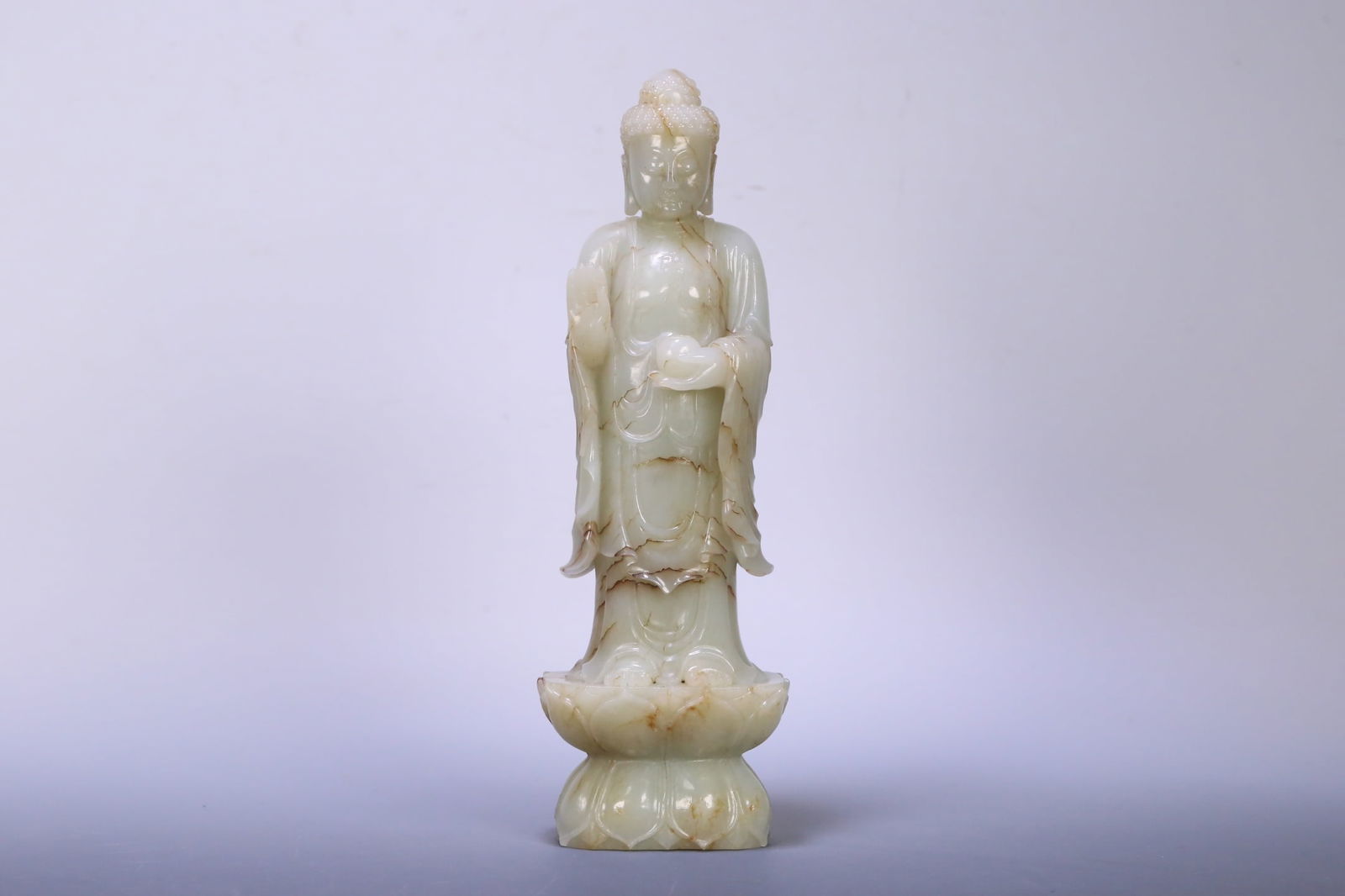 A Exquisite Hotan Jade Buddha Statue Ornament (1 of 9)
