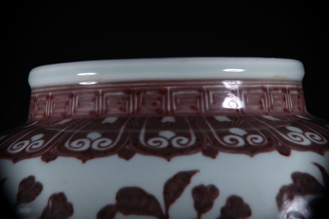 Underglaze-Red Phoenix Pomegranate Pattern Jar - 2