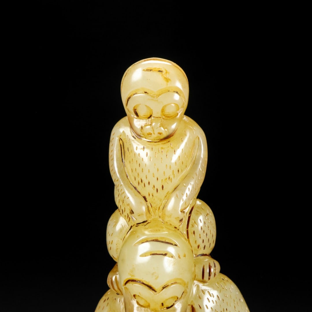 A Exquisite Hetian Jade Monkey Ornament - 2