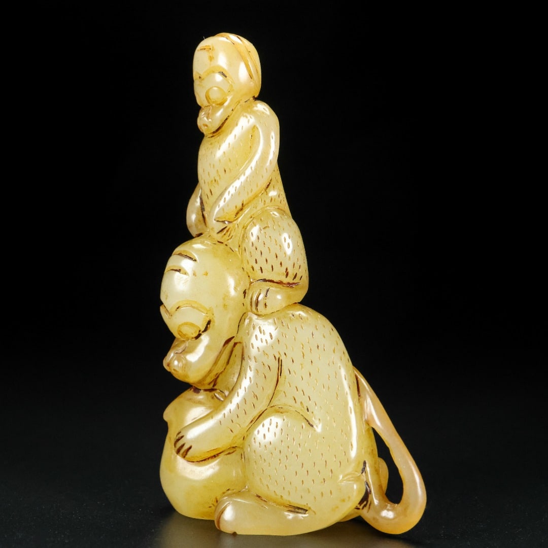 A Exquisite Hetian Jade Monkey Ornament - 5