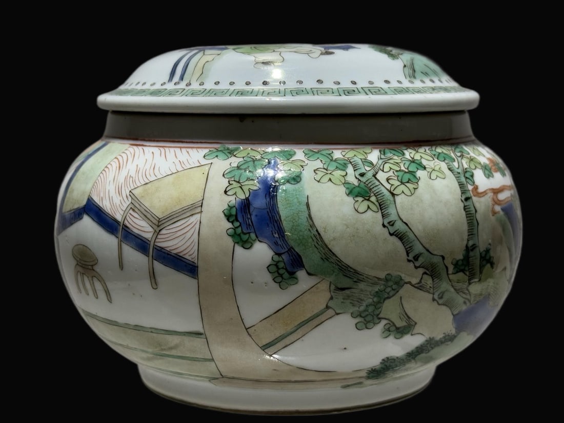 A Exquisite Wucai Character and Story Pattern Jar - 6