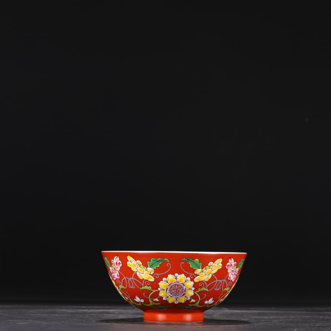 A Exquisite Enamel Flower Pattern Bowl - 2