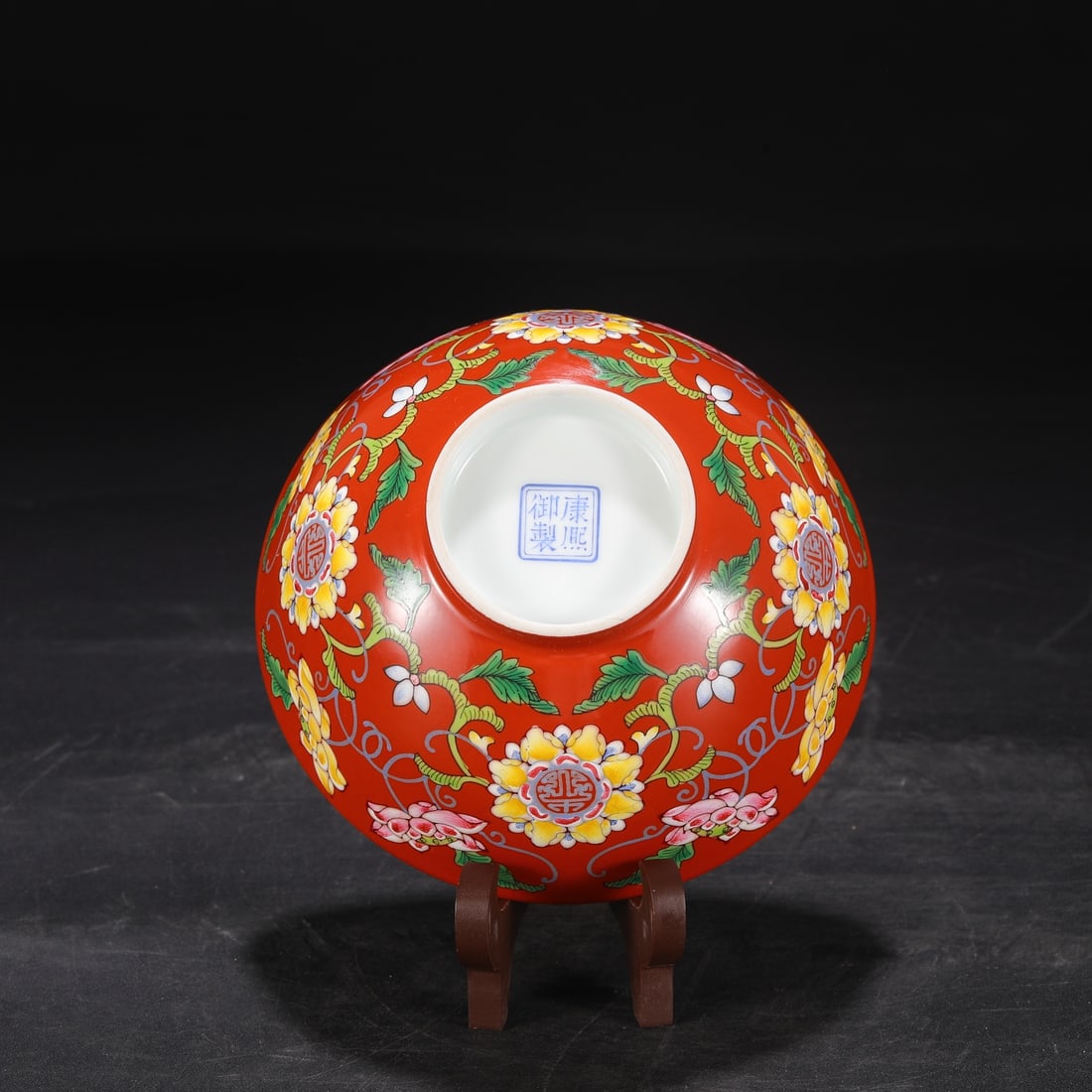 A Exquisite Enamel Flower Pattern Bowl - 8