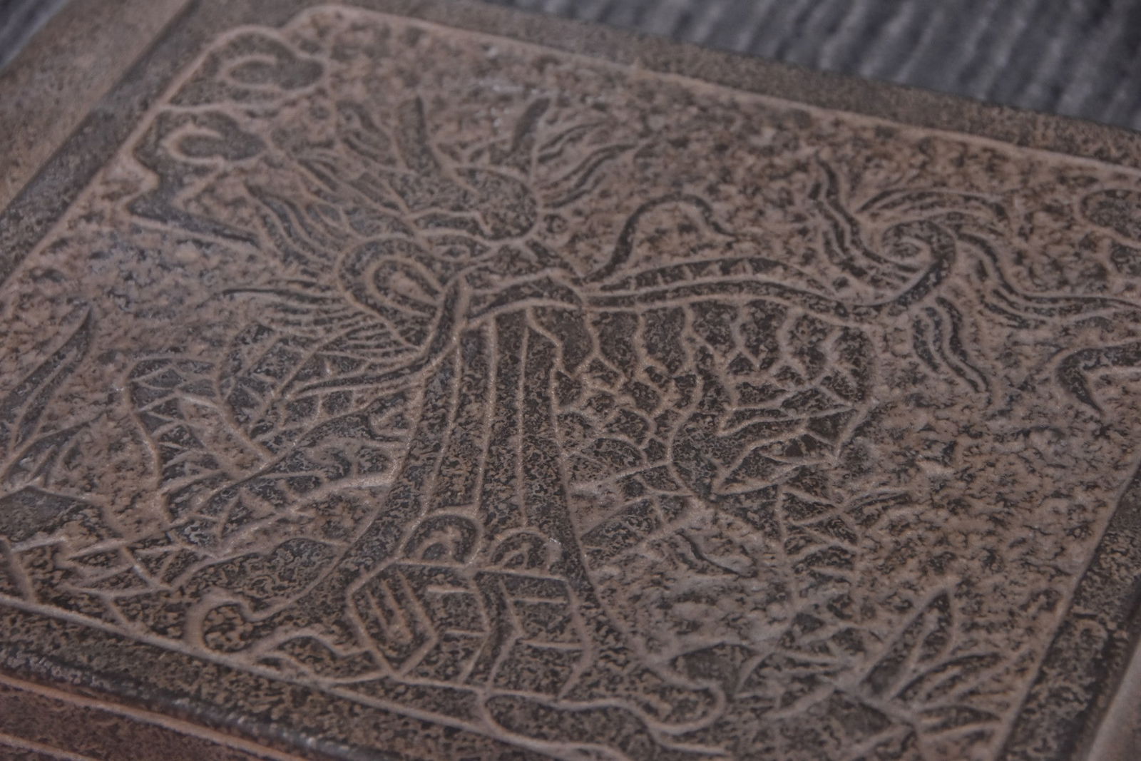 A Exquisite Limestone Qi lin wen Base - 6