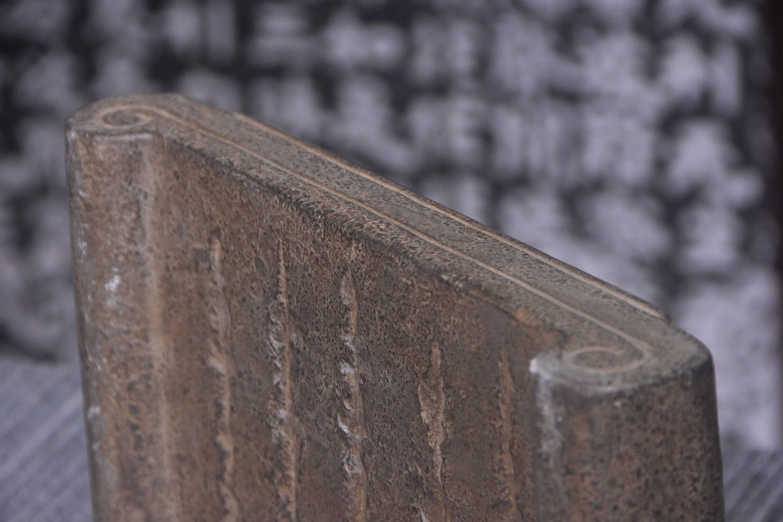 A Exquisite Limestone Qi lin wen Base - 8