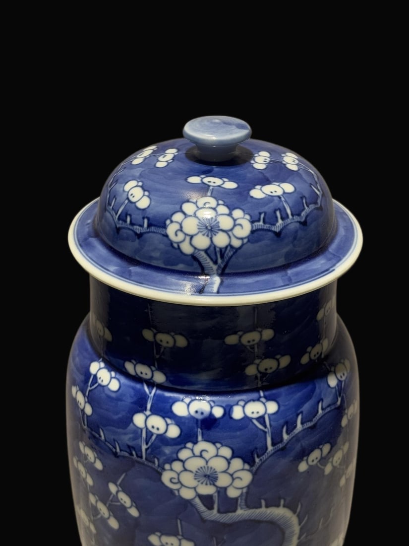 A Exquisite Blue and White Flower Pattern Jar - 2