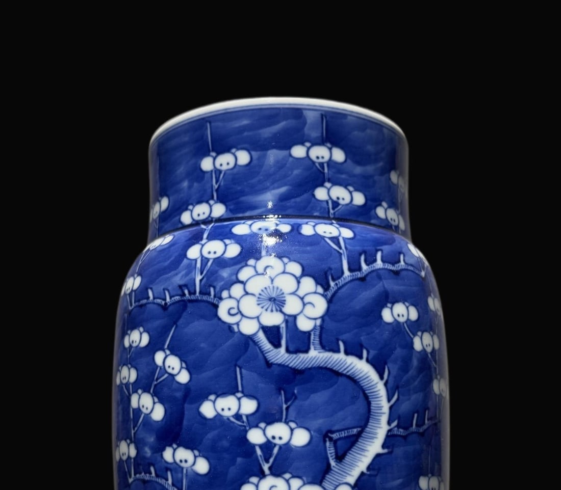 A Exquisite Blue and White Flower Pattern Jar - 4