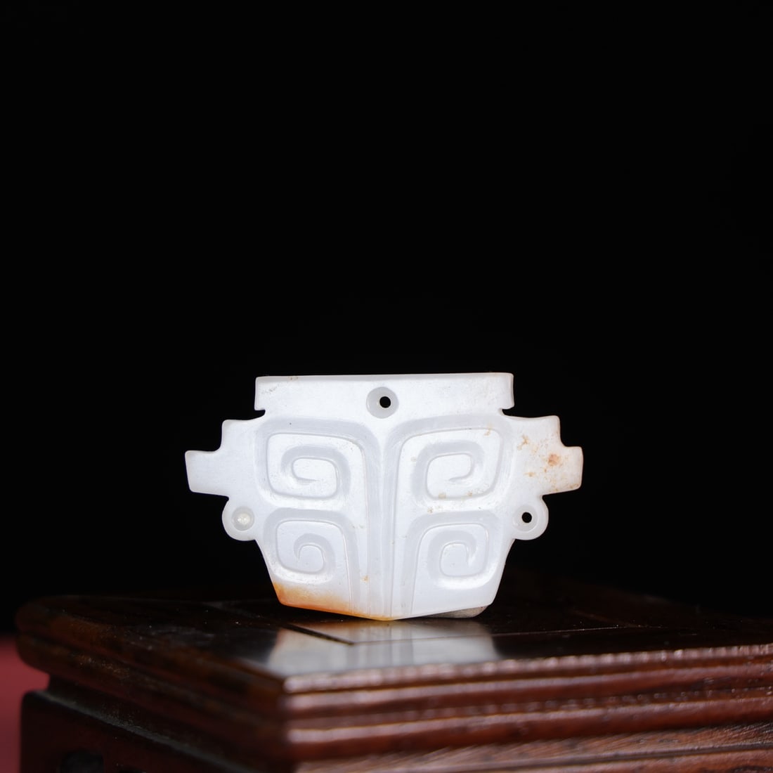 A Exquisite Hetian White Jade Human-Face Pattern Pendant - 6