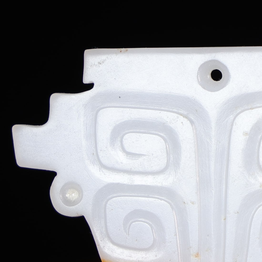 A Exquisite Hetian White Jade Human-Face Pattern Pendant - 7