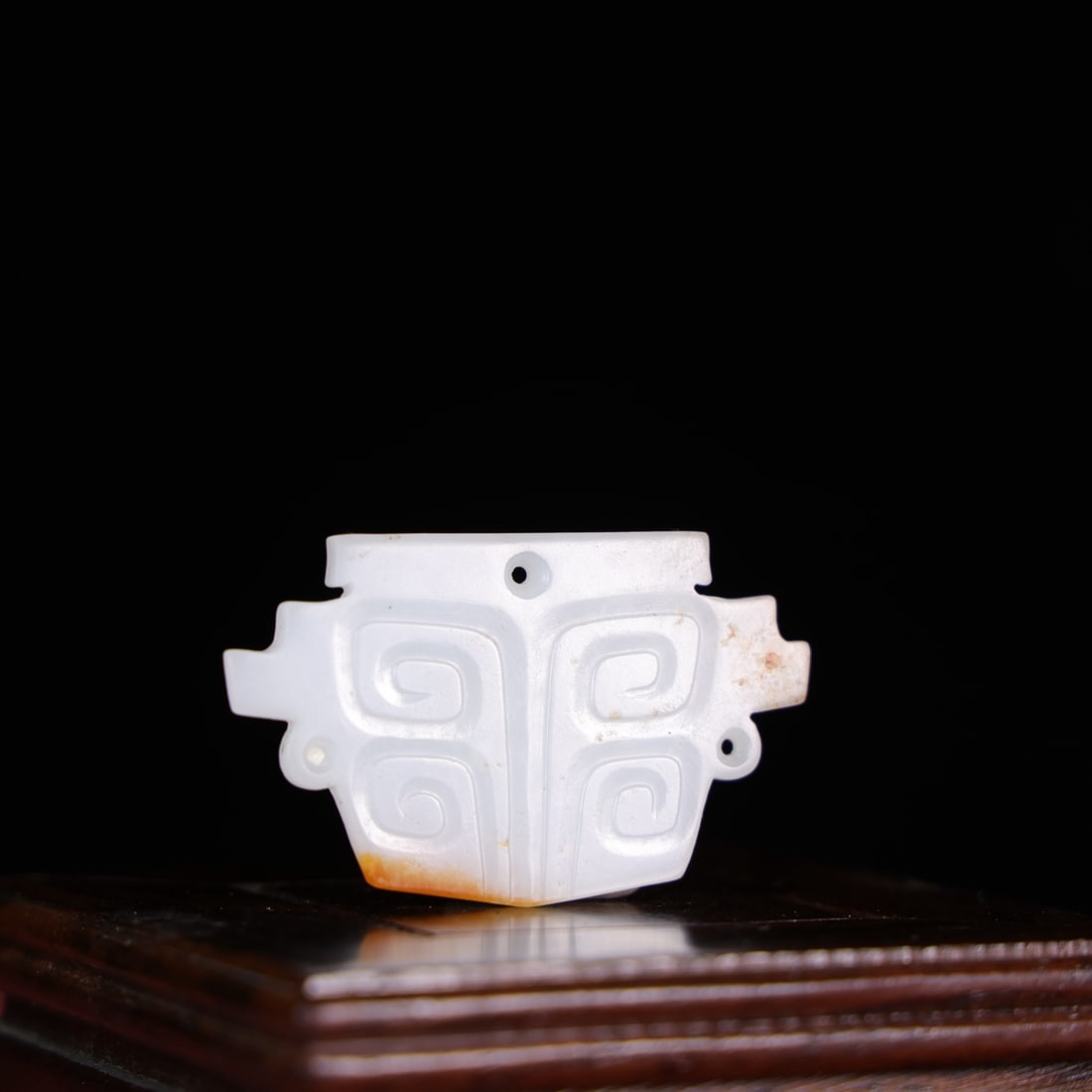 A Exquisite Hetian White Jade Human-Face Pattern Pendant - 8