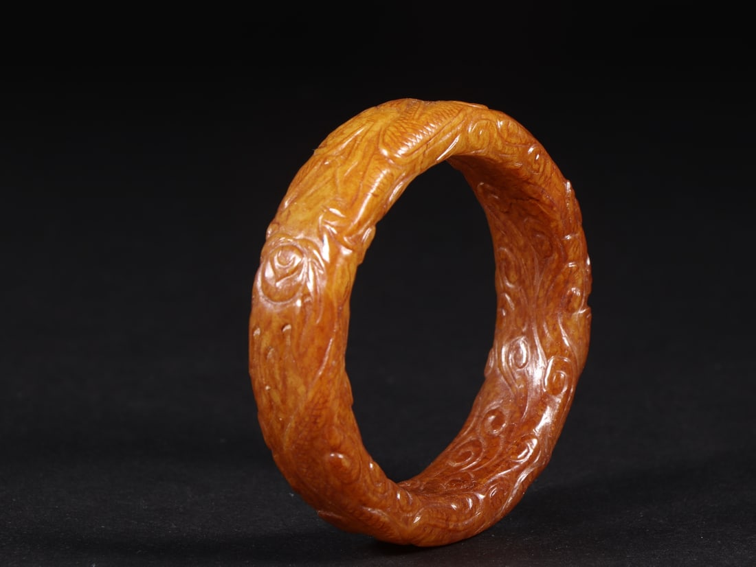 A Exquisite Hetian Jade Dragon Pattern Bracelet - 3