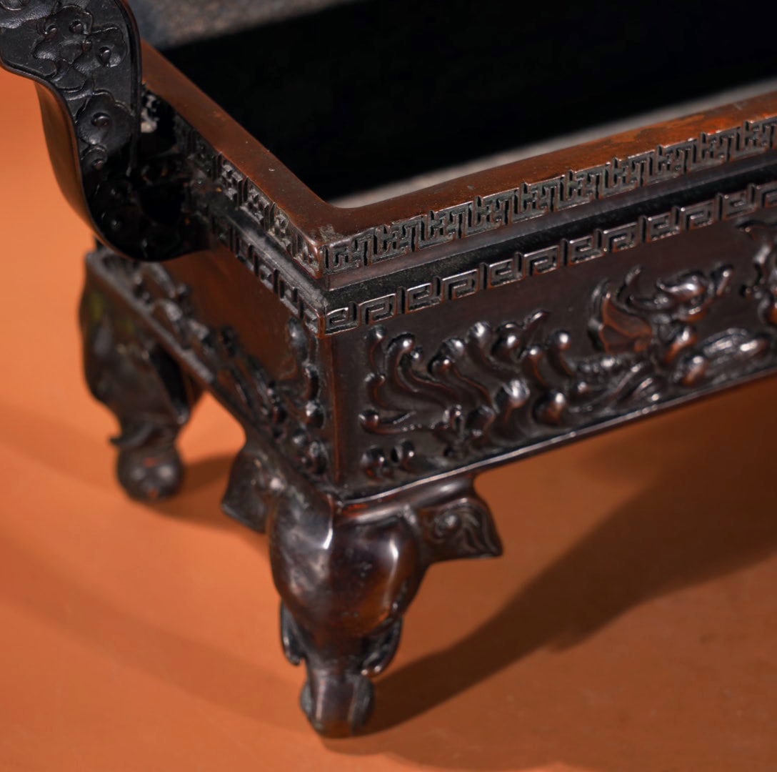 A Exquisite Bronze Kirin Pattern Double-Ears Censer - 3