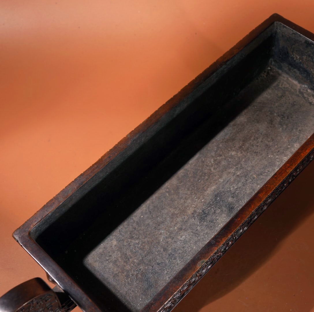 A Exquisite Bronze Kirin Pattern Double-Ears Censer - 7