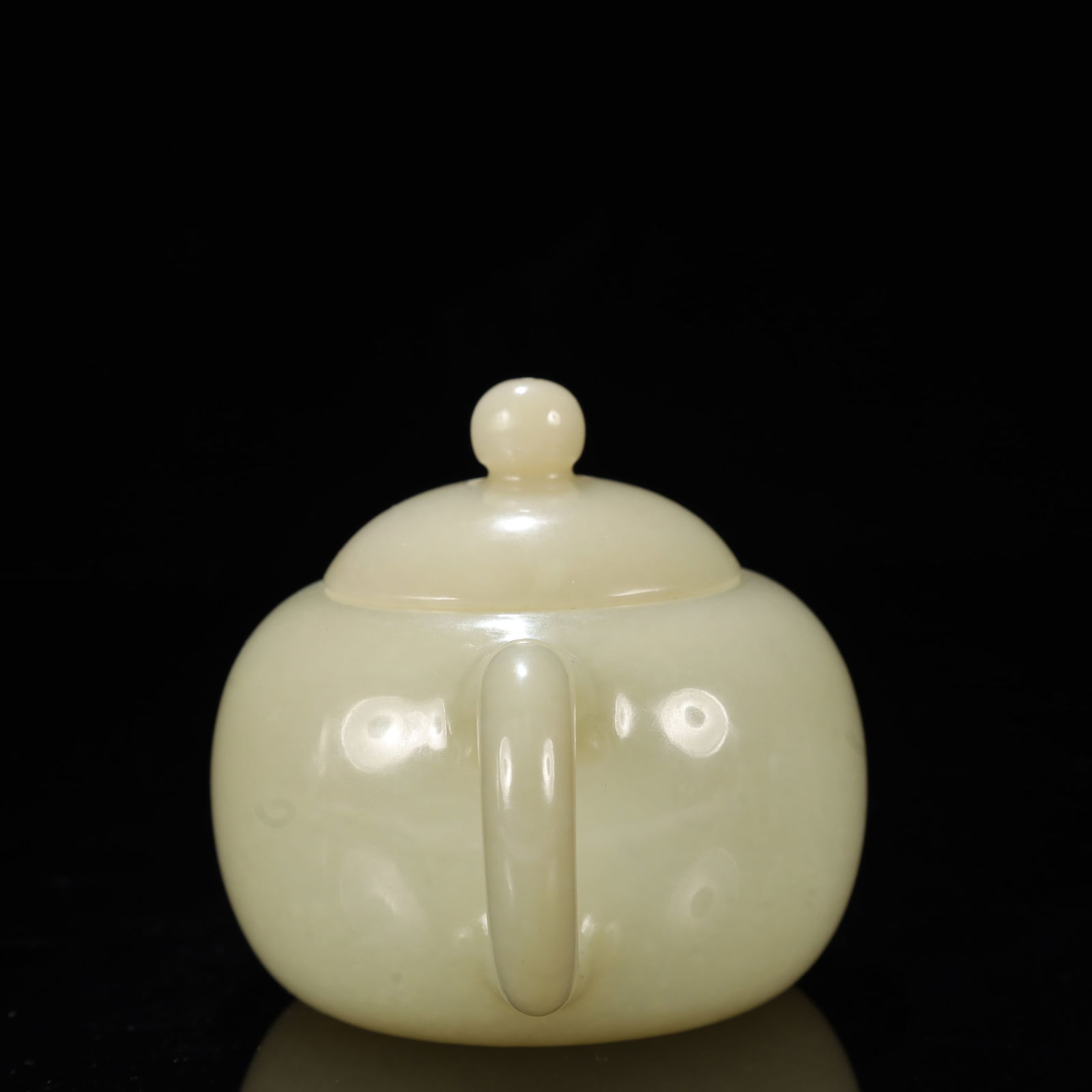 An Exquisite Greenish Jade Teapot - 7