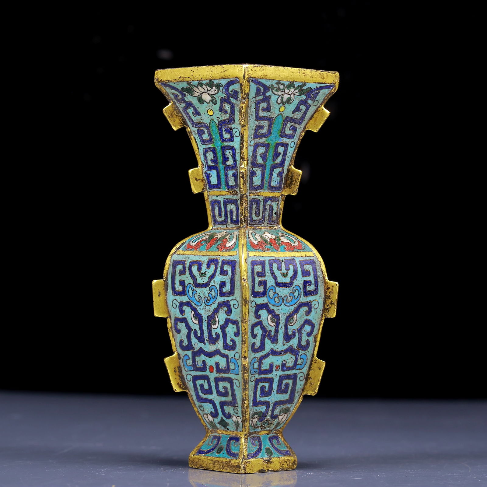 An Exquisite Cloisonne Beast-Face Pattern Vase (1 of 7)