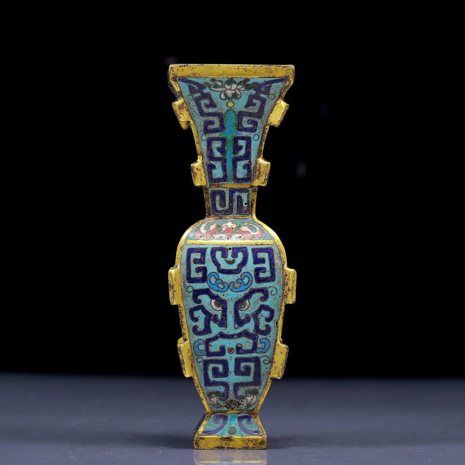 An Exquisite Cloisonne Beast-Face Pattern Vase - 5