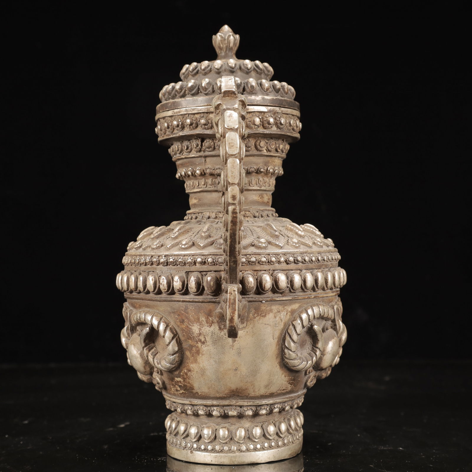 An Exquisite Silver Beast-Face Pattern Ewer - 13