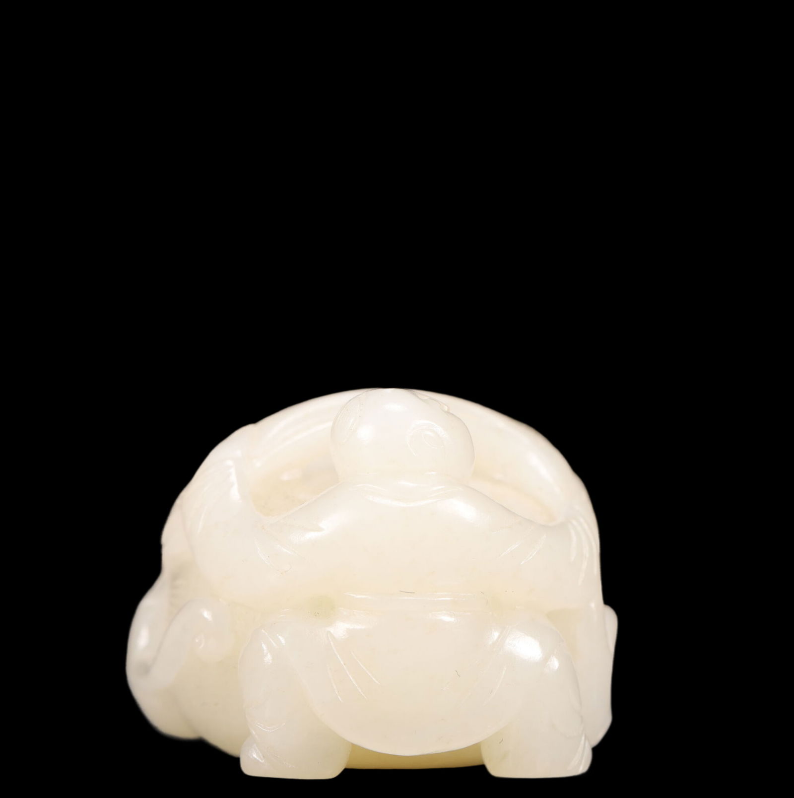 An Exquisite White Jade Figure Pattern Brush Washer - 2