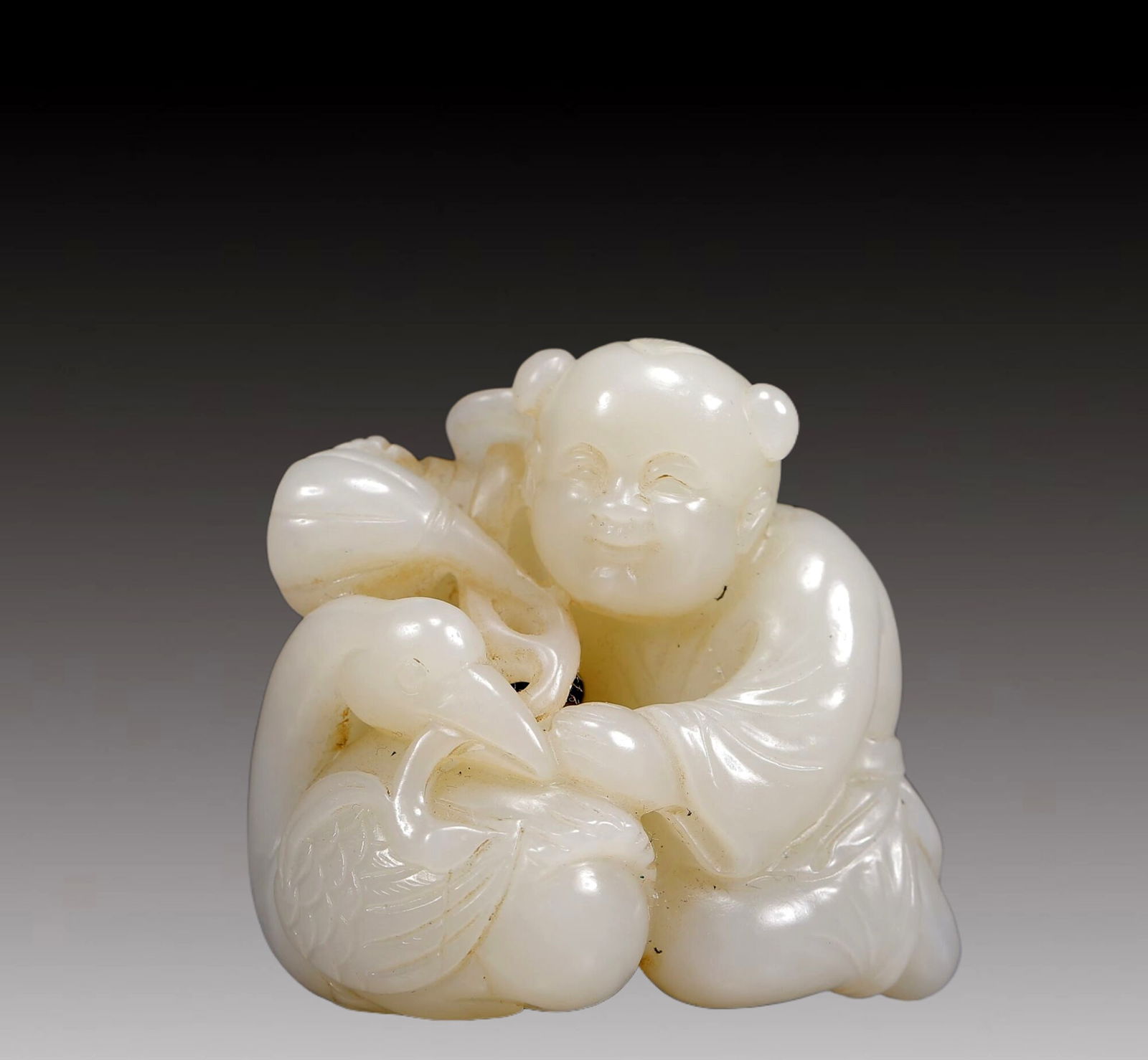 An Exquisite White Jade Figure Ornament (1 of 5)