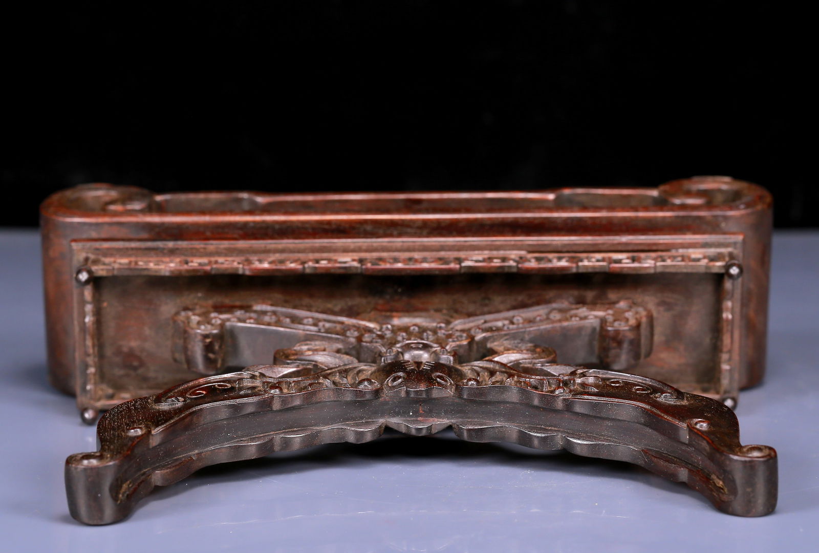 An Exquisite White Jade Landscape and Figure Pattern Table Screen - 14