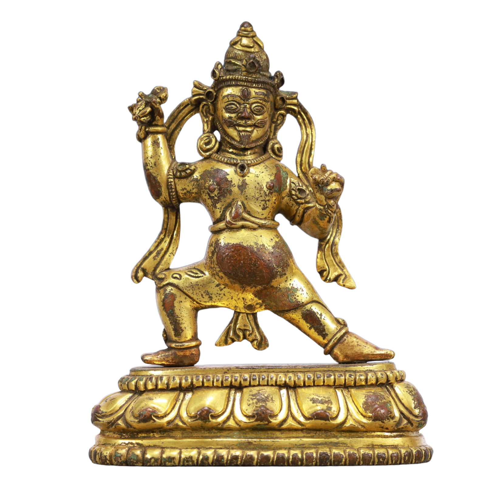 A Solemn Gilt Bronze Statue of Bodhisattva (1 of 5)