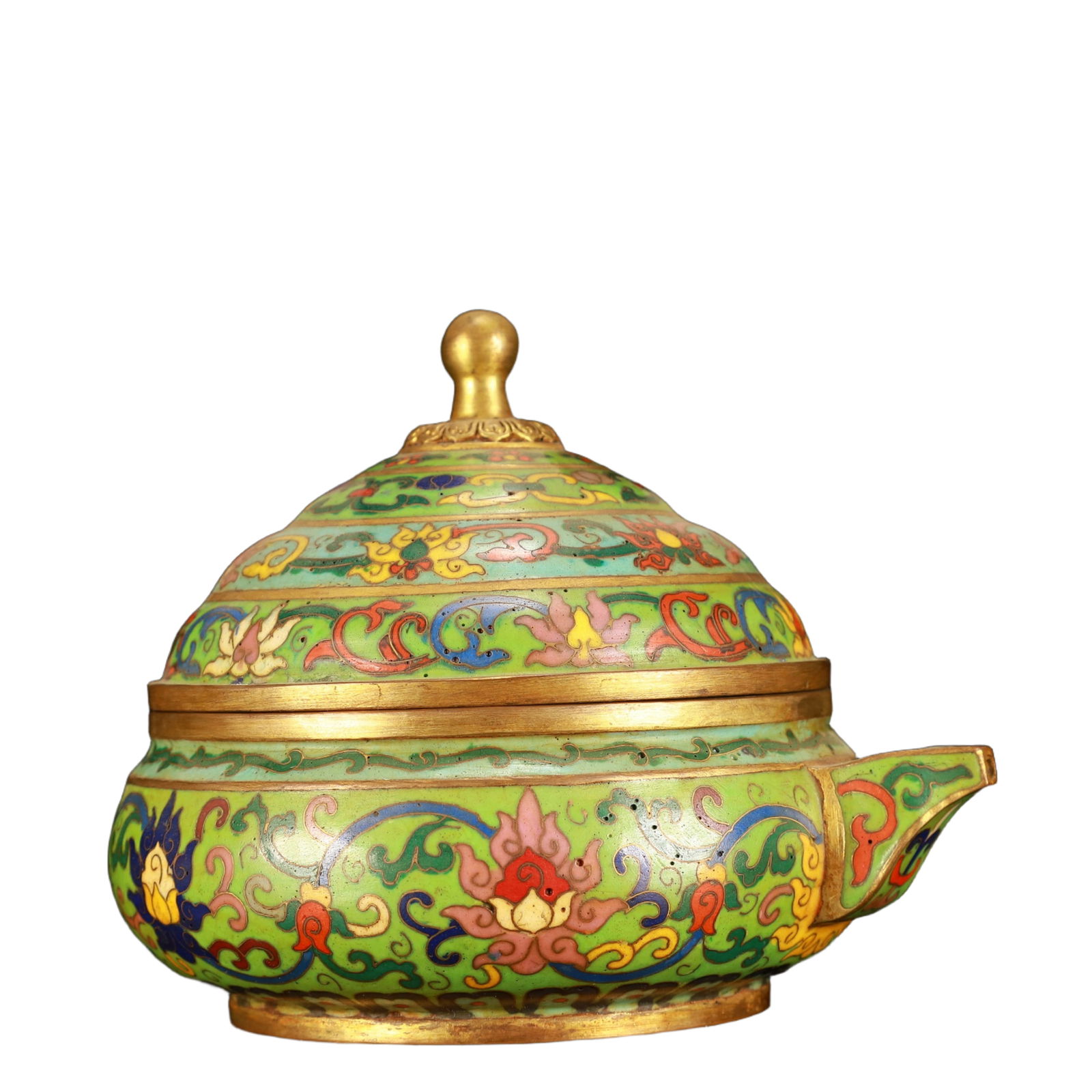An Exquisite Cloisonne Flower Pattern Teapot - 3