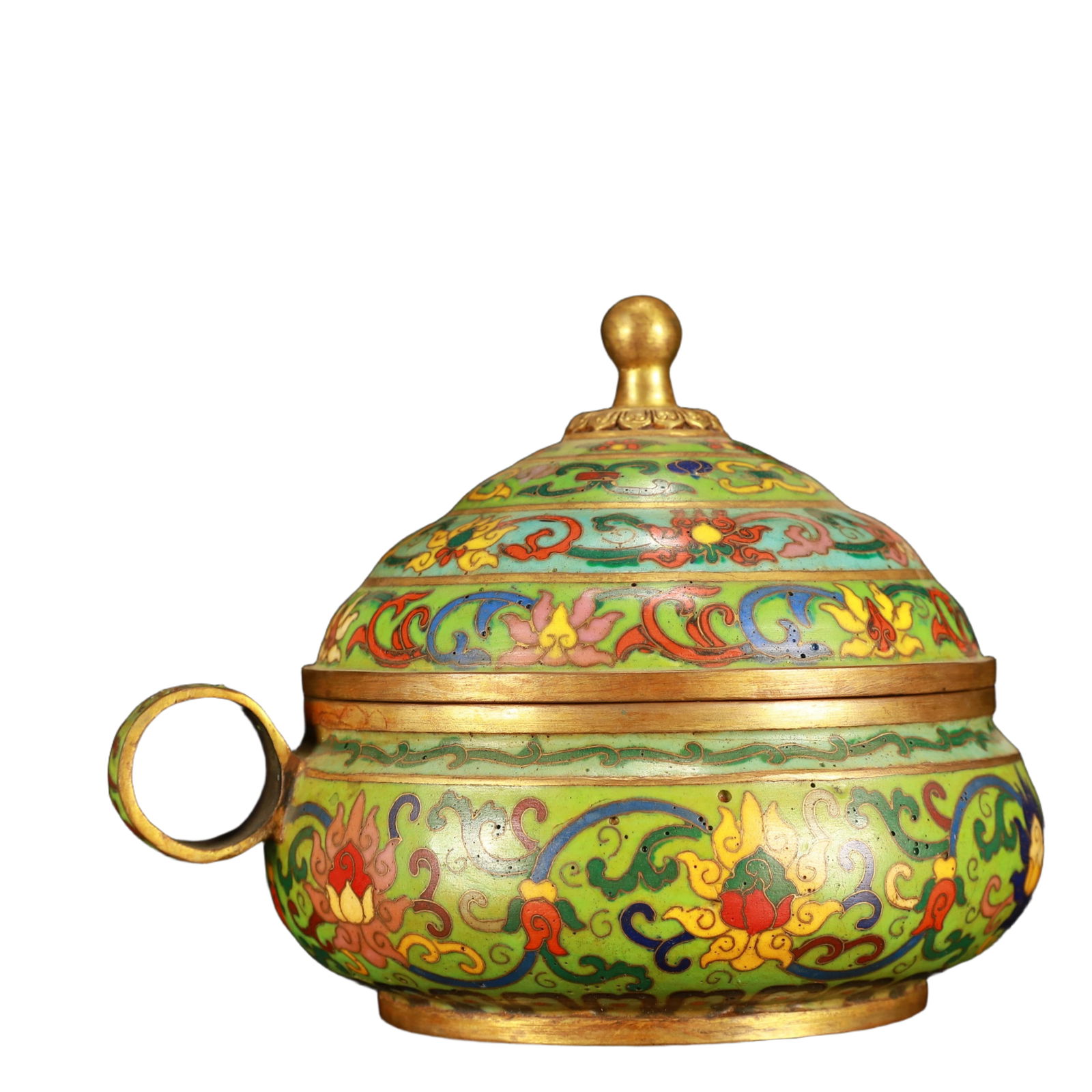 An Exquisite Cloisonne Flower Pattern Teapot - 5