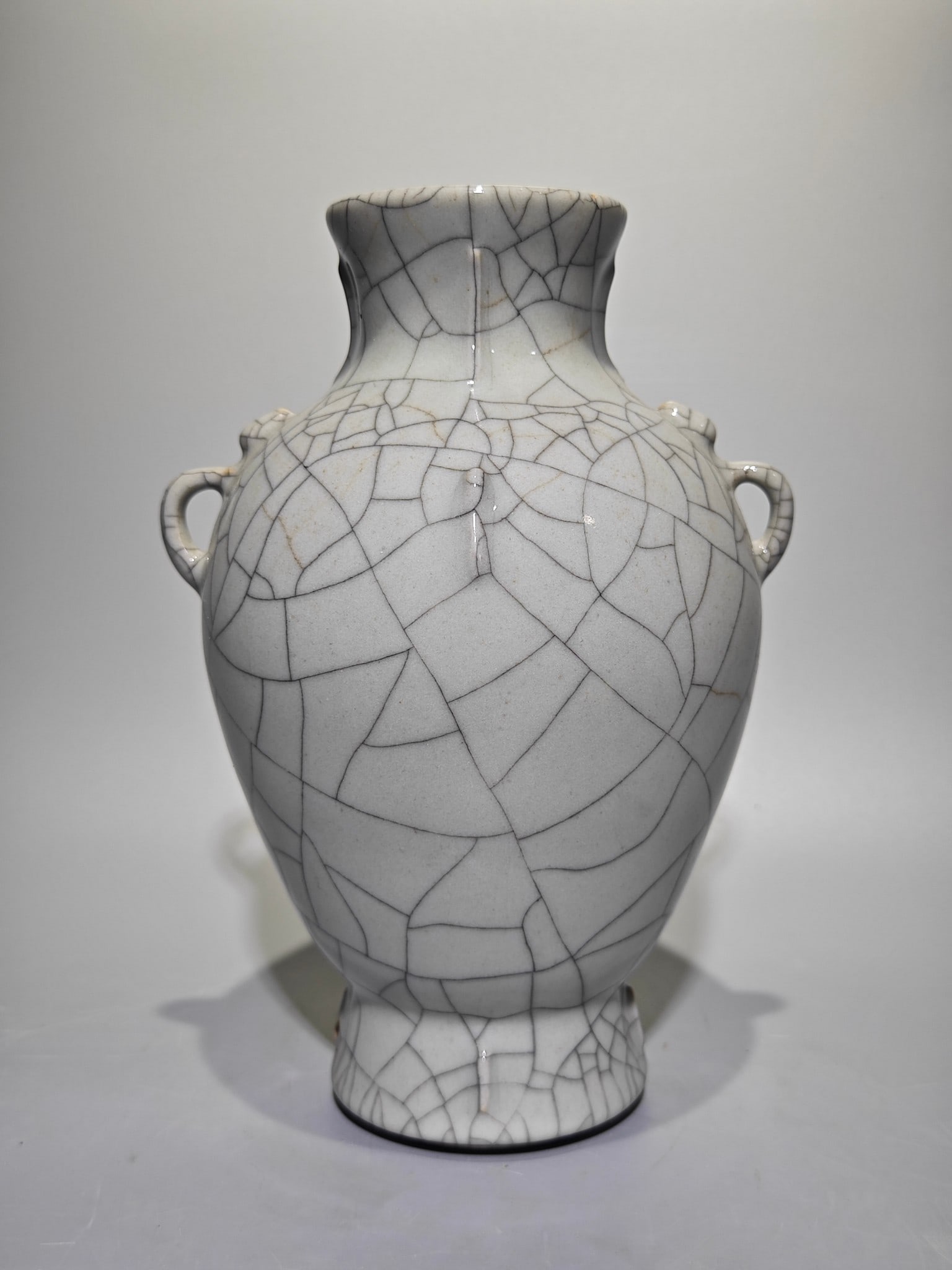 An Exquisite Guan yao Double-Ears Vase (1 of 9)