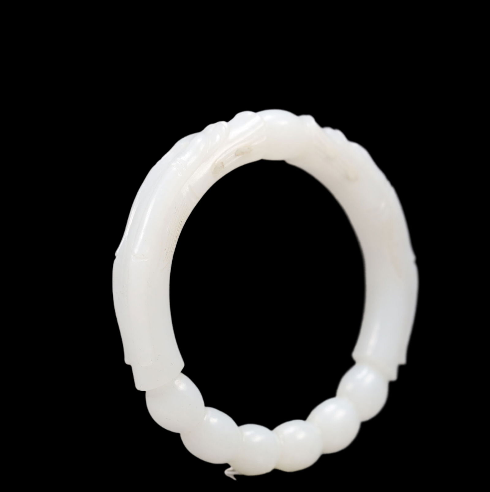 An Exquisite White Jade Dragon Pattern Bracelets - 3