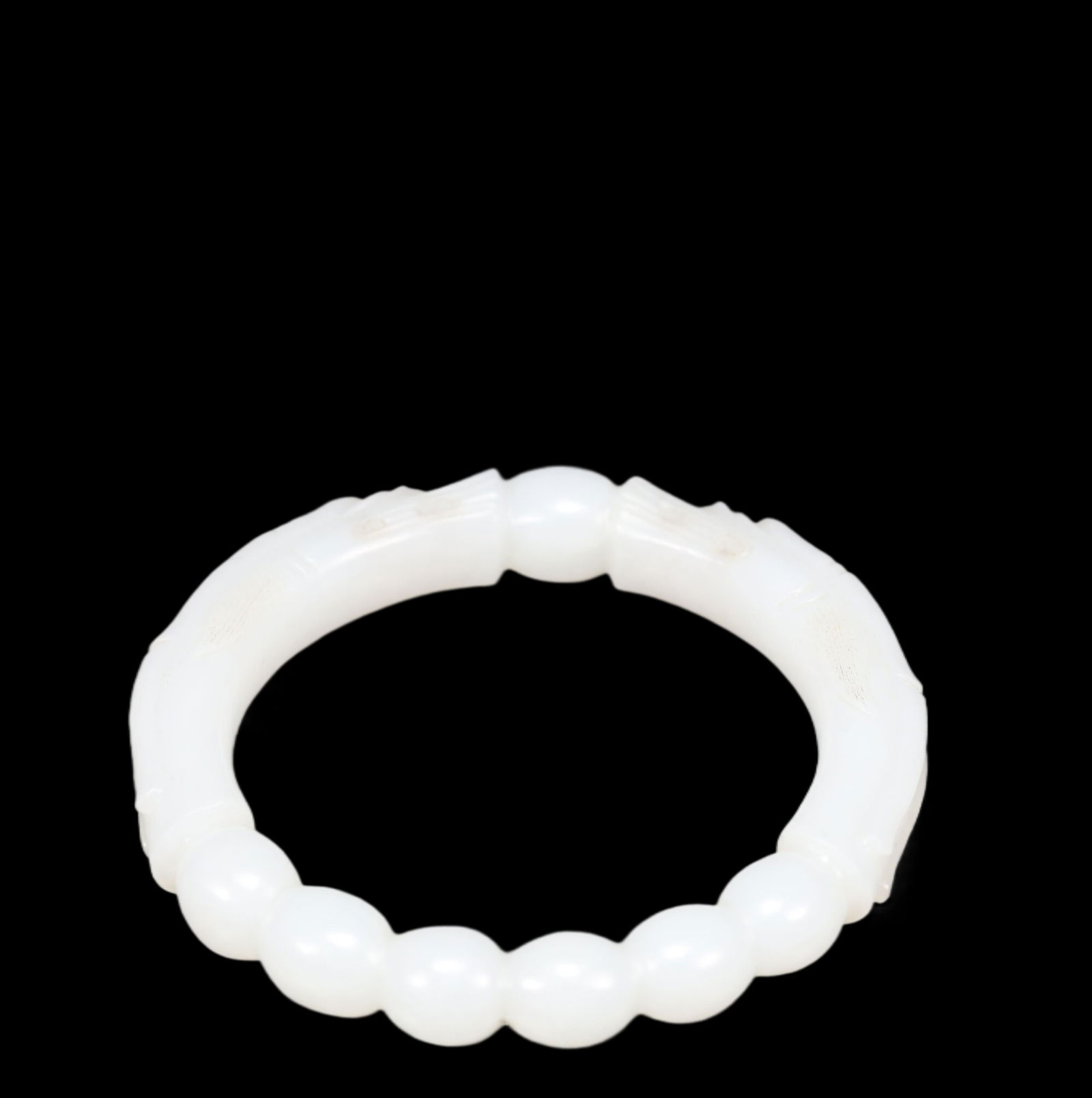 An Exquisite White Jade Dragon Pattern Bracelets - 4