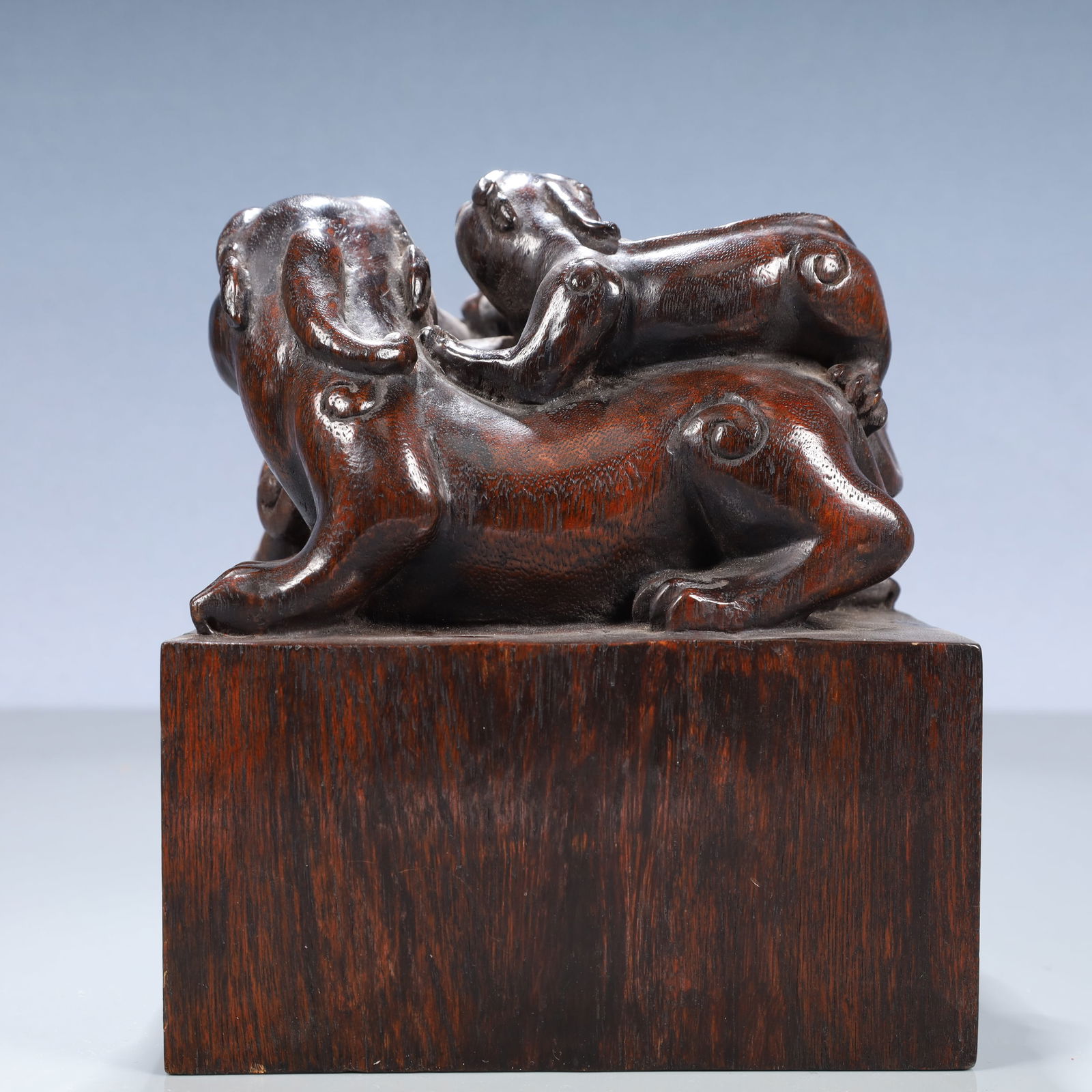 An Exquisite Eaglewood Auspicious Beast Pattern Seal - 4