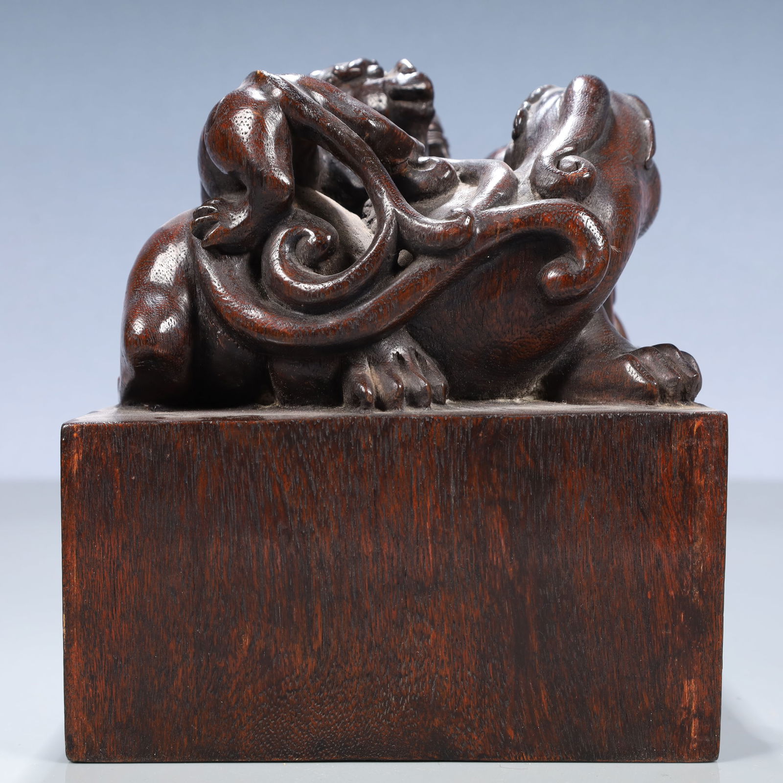 An Exquisite Eaglewood Auspicious Beast Pattern Seal - 5