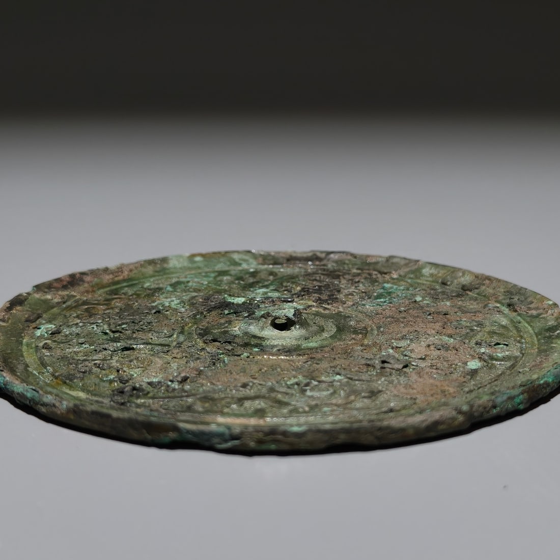 An Archaic Bronze Coiling Dragon Pattern Round Mirror - 6