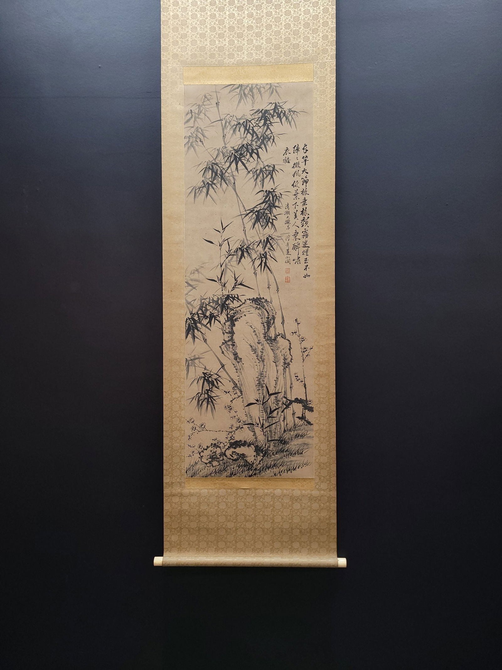 A Chinese Vertical Scroll Ink Painting of Bamboo on Paper,Shi Tao (1 of 9)