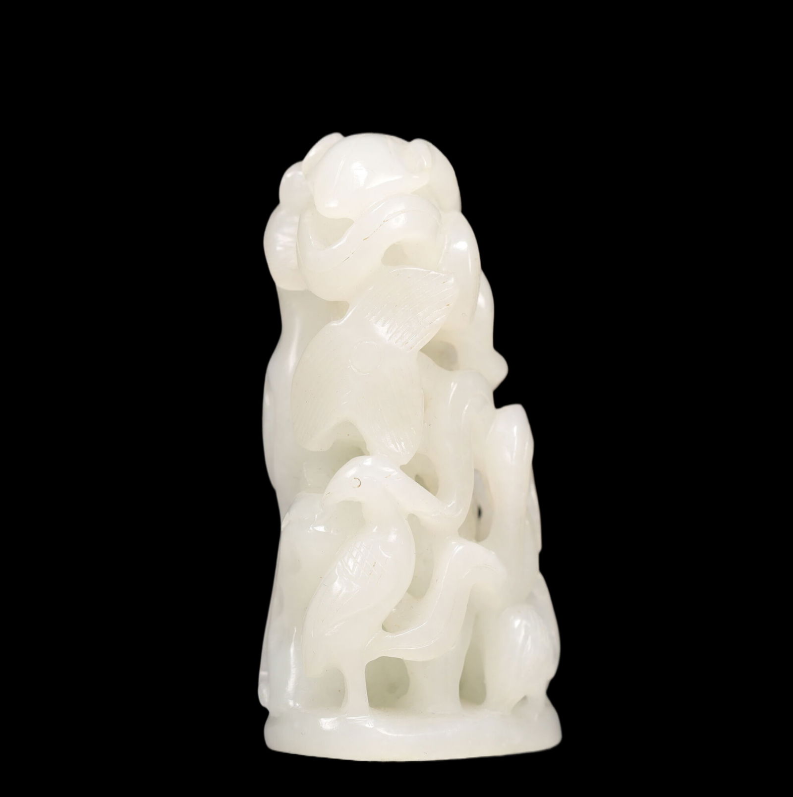 An Exquisite White Jade Crane Pattern Ornament - 3