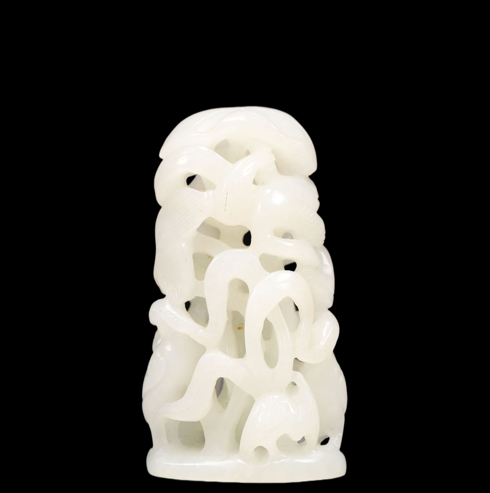 An Exquisite White Jade Crane Pattern Ornament - 4