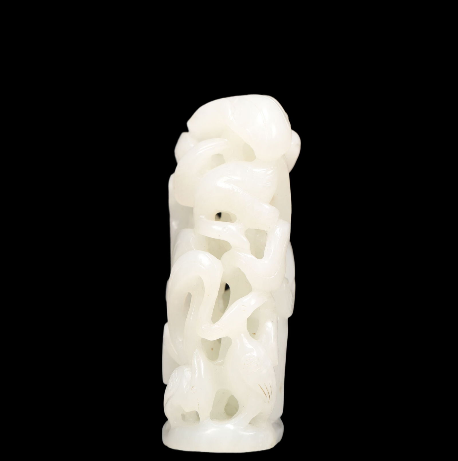 An Exquisite White Jade Crane Pattern Ornament - 5