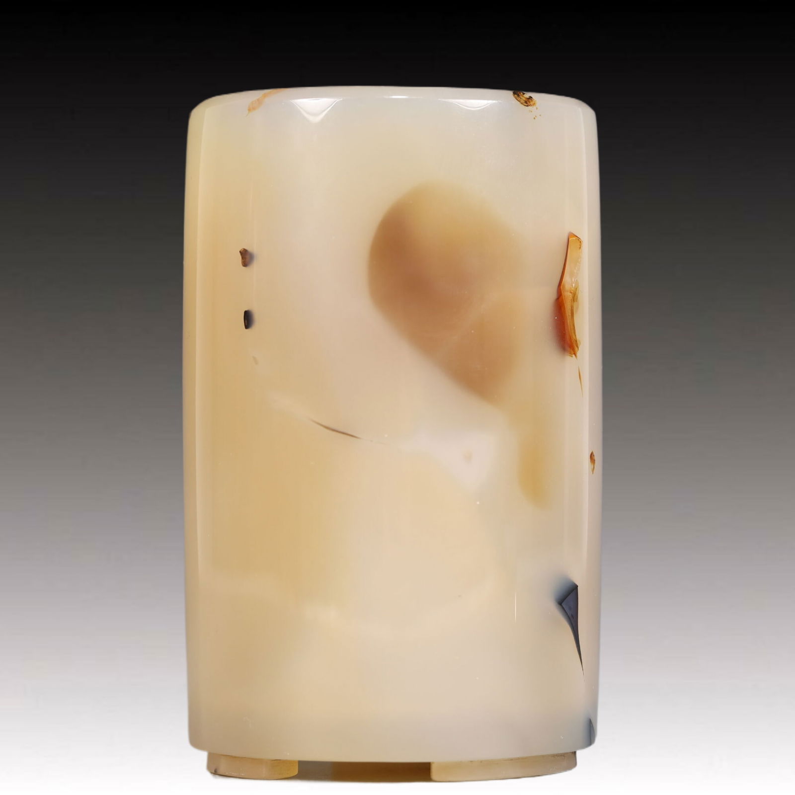 An Exquisite Agate Brush Pot - 4