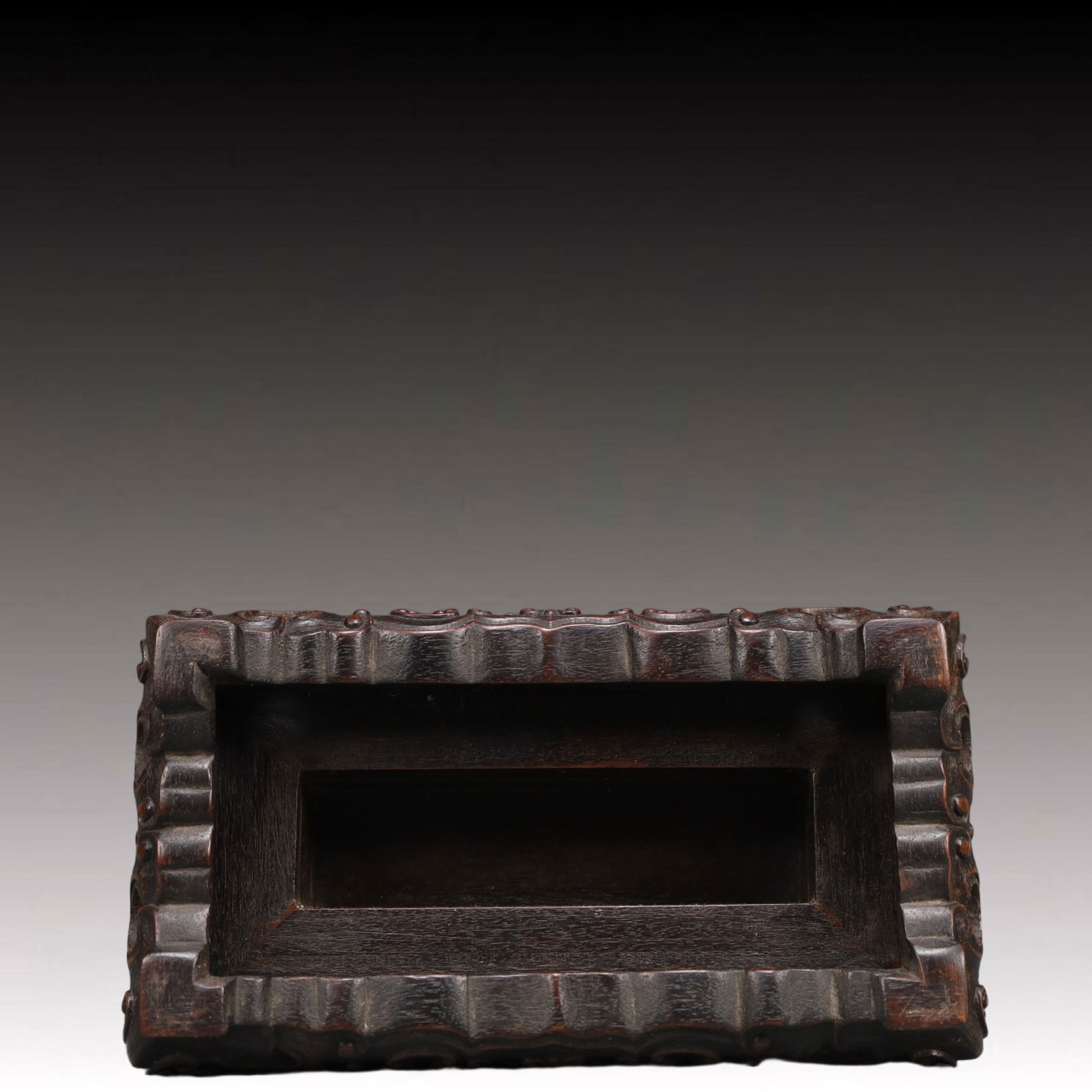 A Precious White Jade Flower Pattern Table Screen,With poem - 11